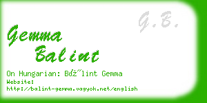 gemma balint business card
